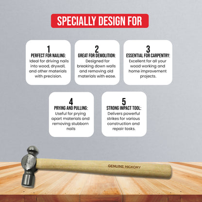Hickory Ball Pein Hammer